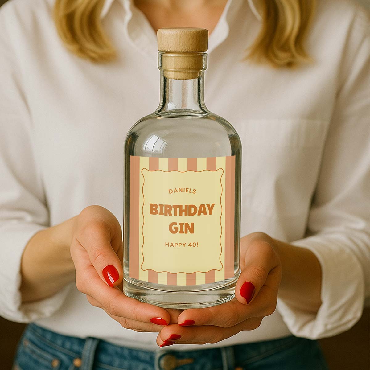 Personalisierbarer Gin mit Retro Etikett, Witzige Geschenke, Romantische Geschenke, Hochzeitsgeschenk, Kleine Geschenke, Geschenk, Geschenkidee