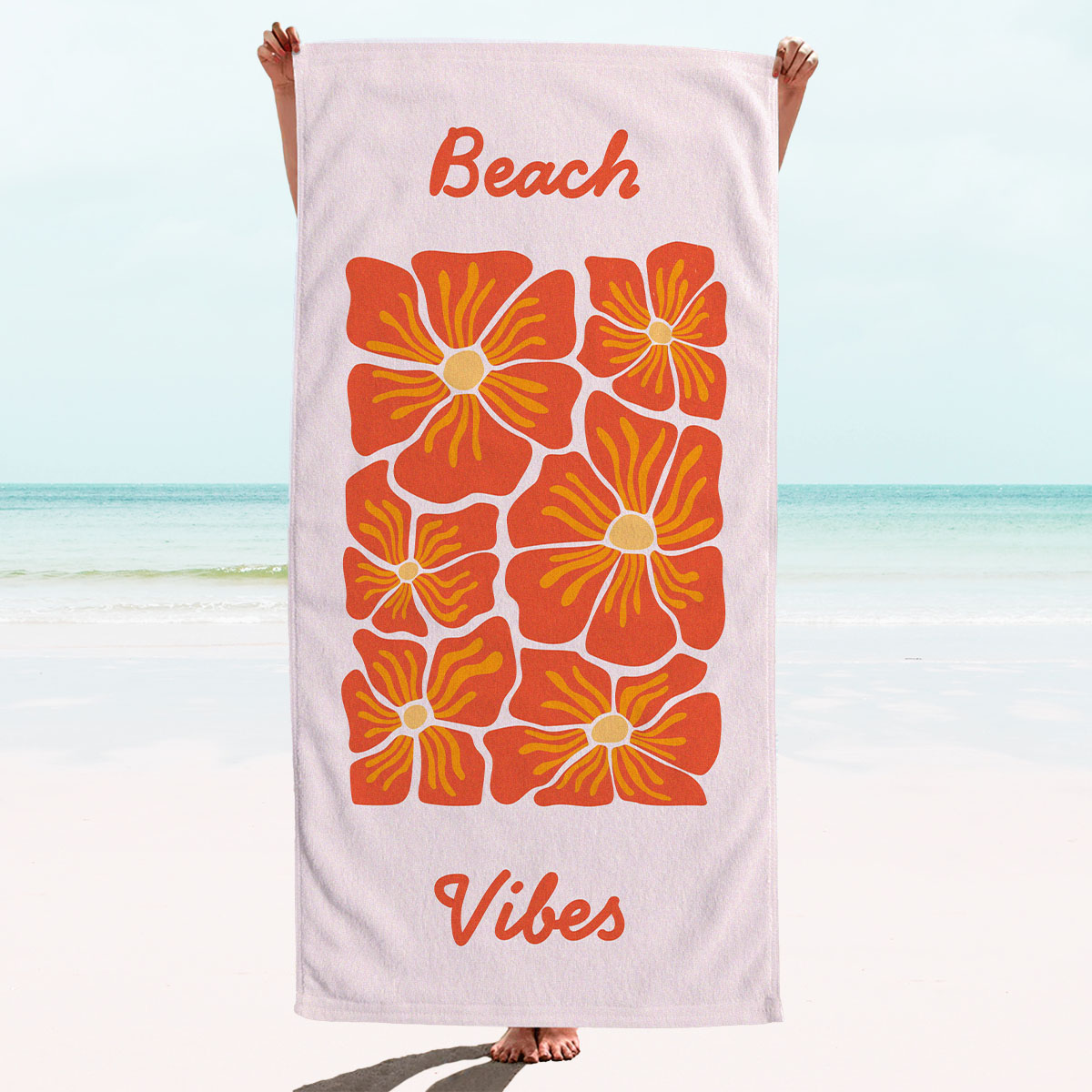 Personalisierbares Retro-Handtuch mit Blumen und Text, Geschenke Frauen, Geschenke Freundin, Geschenk Schwester, Geschenk Mama, Witzige Geschenke, Romantische Geschenke, Hochzeitsgeschenk, Kleine Geschenke, Geschenk, Geschenkidee