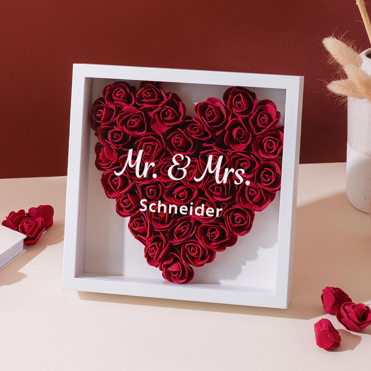 Personalisierbare Rosenbox mit Text, Valentinstag Geschenk, Geschenk Mama, Witzige Geschenke, Romantische Geschenke, Hochzeitsgeschenk, Kleine Geschenke, Geschenk, Geschenkidee