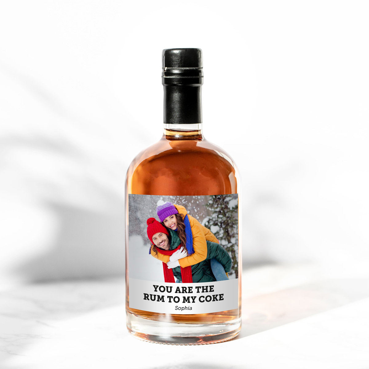 Personalisierbarer Rum mit Foto und Text
