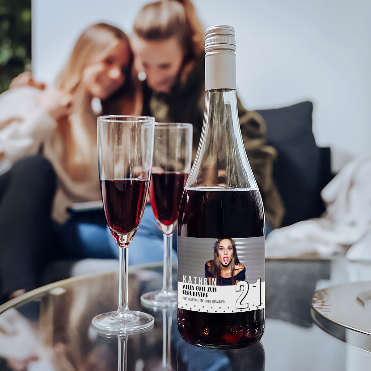 Personalisierbarer Secco mit Bild und Text