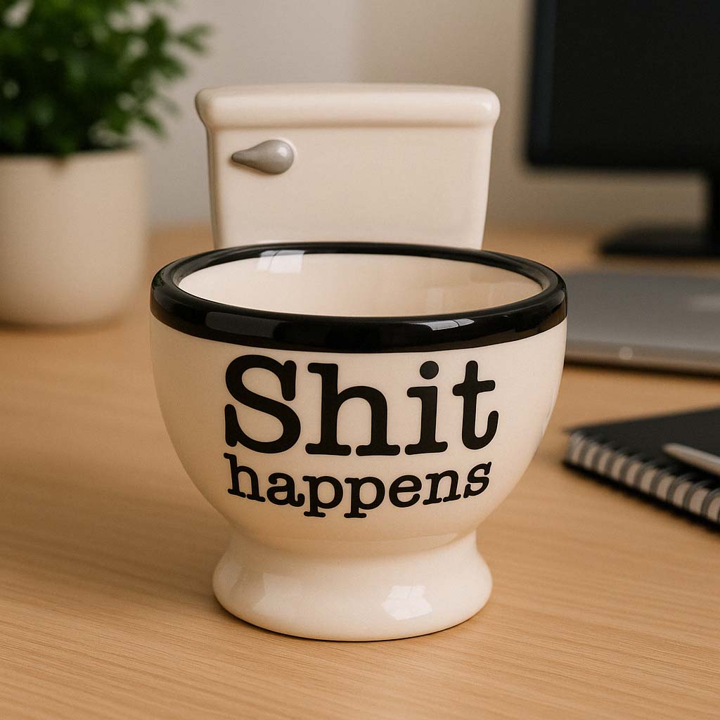 Shit Happens Tasse, Witzige Geschenke, Romantische Geschenke, Hochzeitsgeschenk, Kleine Geschenke, Geschenk, Geschenkidee