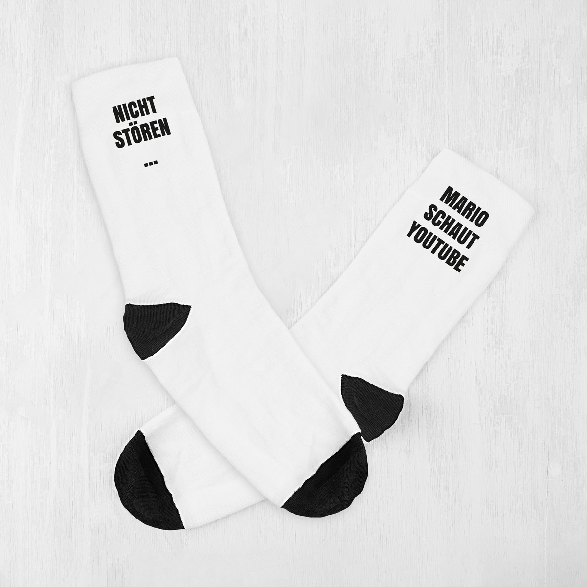 Personalisierbare Socken mit Spruch