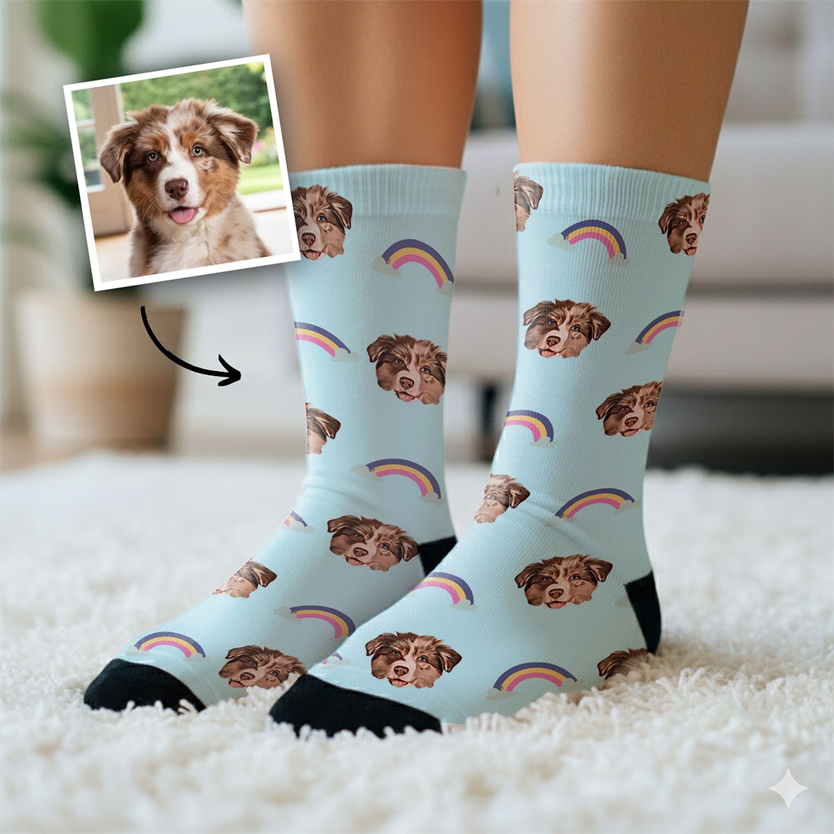 Personalisierbare Socken mit Gesicht im Comic-Style, Fotogeschenk, Geburtstagsgeschenk, Geschenke Frauen, Geschenke Freundin, Geschenk Schwester, Geschenk Mama, Witzige Geschenke, Romantische Geschenke, Hochzeitsgeschenk, Kleine Geschenke, Geschenk, Geschenkidee