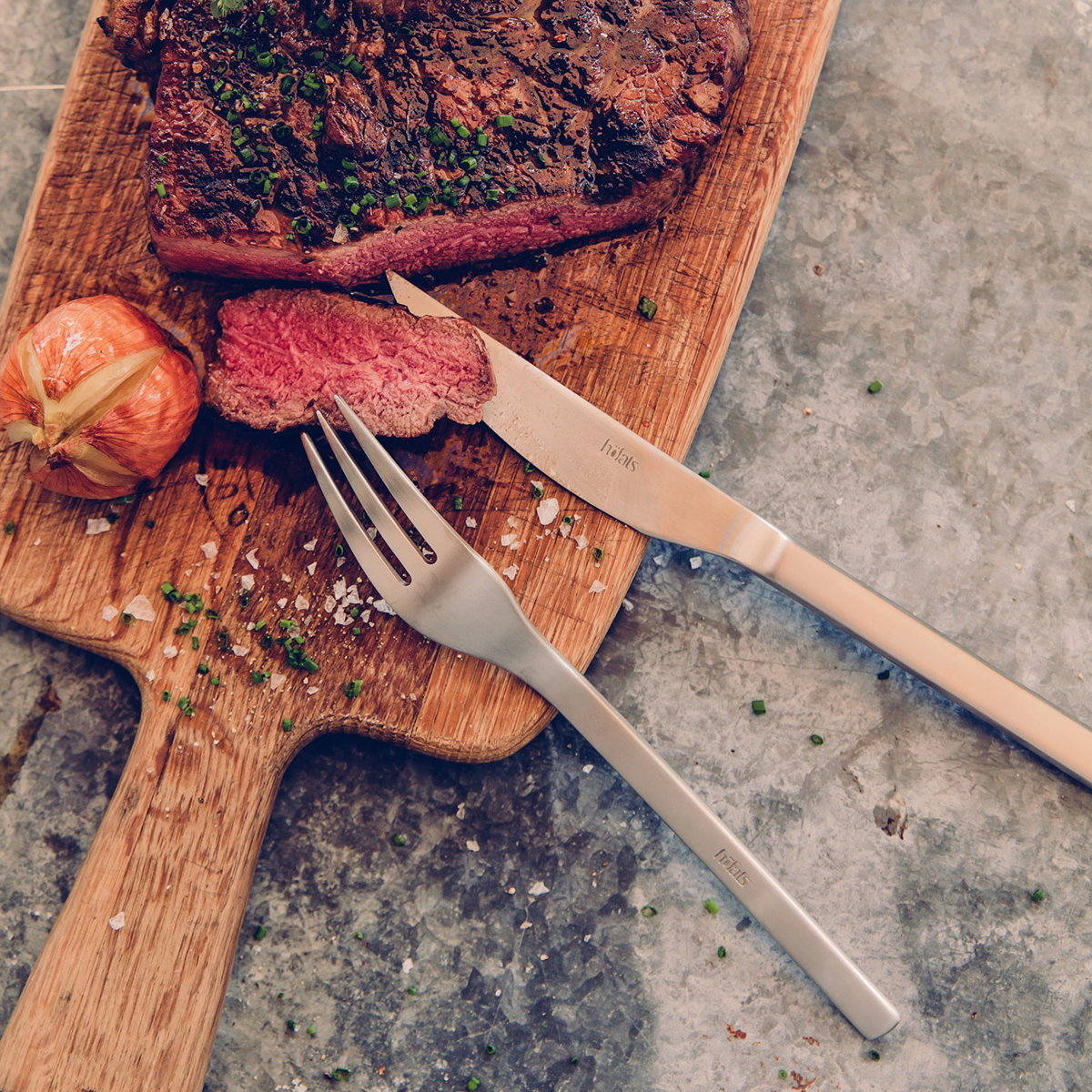 Steakbesteck in der Holzbox