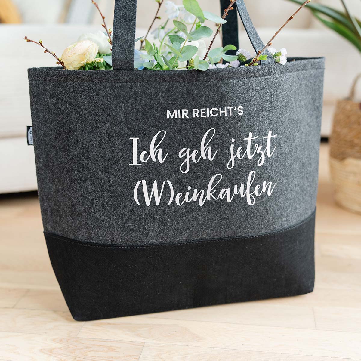 Personalisierbare Filztasche mit Text, Geburtstagsgeschenk, Geschenke Frauen, Geschenke Freundin, Geschenk Schwester, Geschenk Mama, Romantische Geschenke, Hochzeitsgeschenk, Kleine Geschenke, Geschenk, Geschenkidee