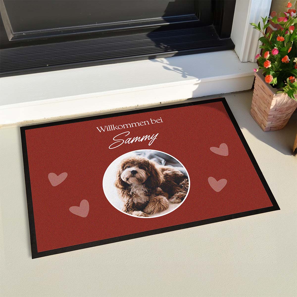 Personalisierbare Fußmatte mit Haustier und Text, Romantische Geschenke, Hochzeitsgeschenk, Kleine Geschenke, Geschenk, Geschenkidee