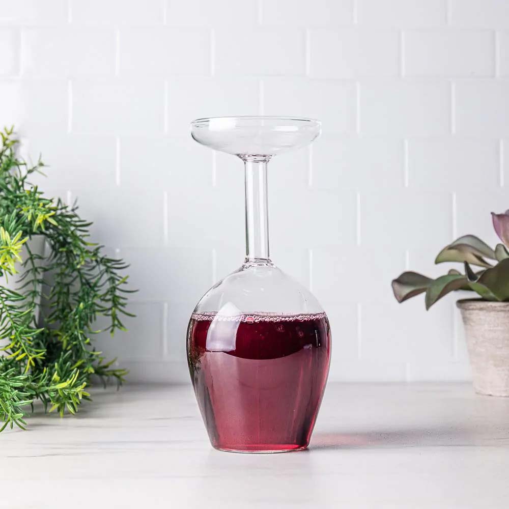 Das verkehrte Weinglas, Vatertagsgeschenk, Geburtstagsgeschenk, Geschenke Frauen, Geschenke Freundin, Geschenk Schwester, Geschenk Mama, Witzige Geschenke, Kleine Geschenke, Geschenk, Geschenkidee