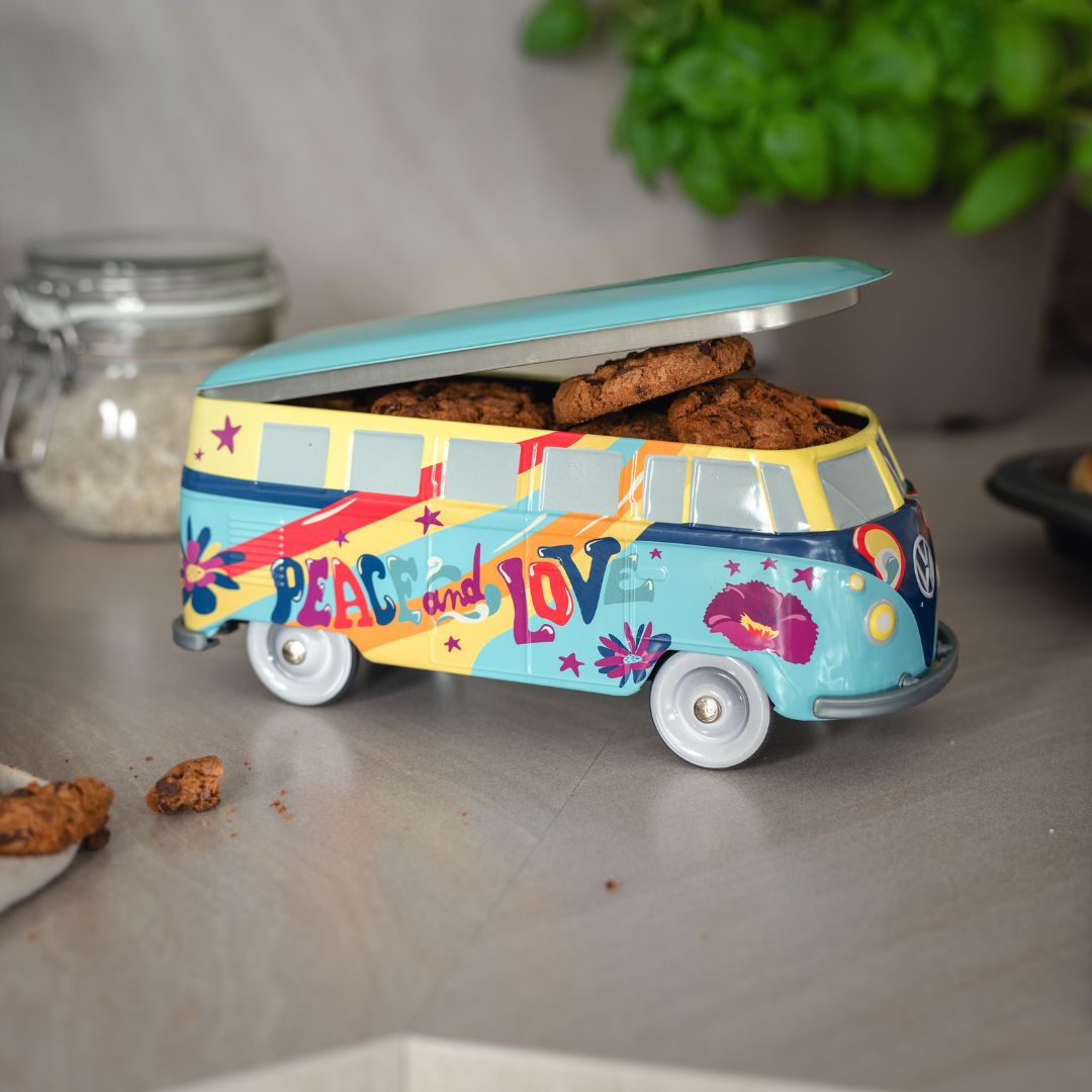 VW Bus Keksdosen - Hippie, Geburtstagsgeschenk, Geschenk Männer, Geschenk Freund, Geschenk Bruder, Geschenke Frauen, Geschenke Freundin, Geschenk Schwester, Geschenk Mama, Geschenk Papa, Witzige Geschenke, Geschenk, Geschenkidee