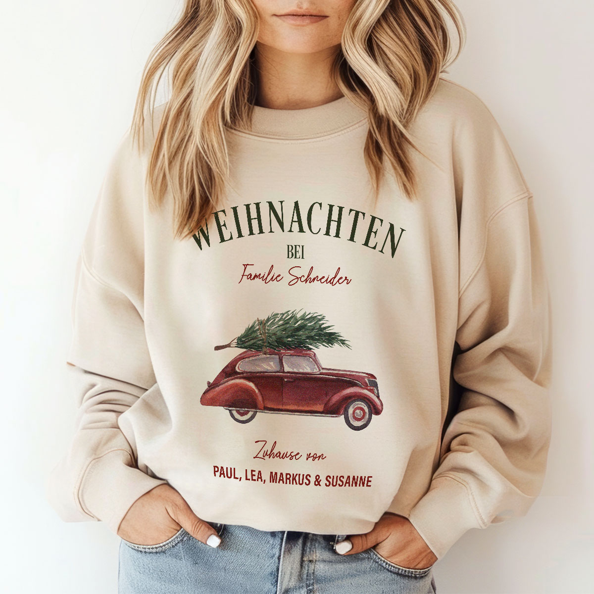 Personalisierbarer Retro Weihnachtspullover, Witzige Geschenke, Romantische Geschenke, Hochzeitsgeschenk, Kleine Geschenke, Geschenk, Geschenkidee