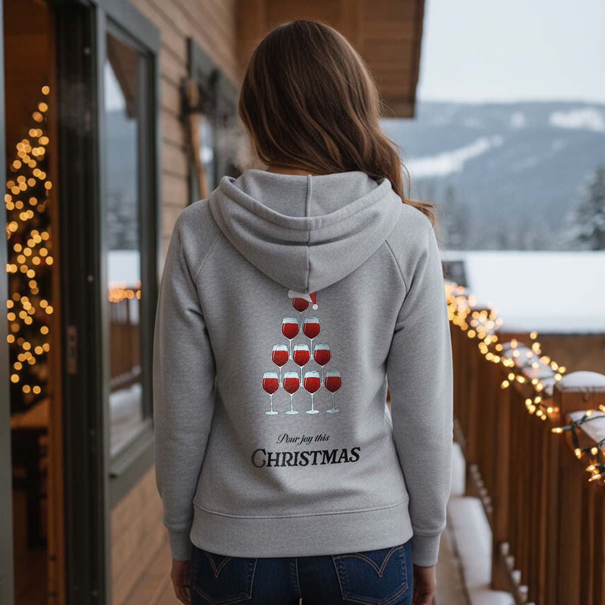 Personalisierbarer Wein Weihnachtskapuzenpullover, Weihnachtsgeschenk, Witzige Geschenke, Romantische Geschenke, Hochzeitsgeschenk, Kleine Geschenke, Geschenk, Geschenkidee