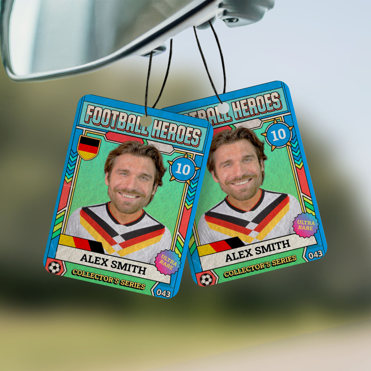 Personalisierbarer Duftbaum WM Sammelsticker mit Foto, Fotogeschenk, Witzige Geschenke, Romantische Geschenke, Hochzeitsgeschenk, Kleine Geschenke, Geschenk, Geschenkidee