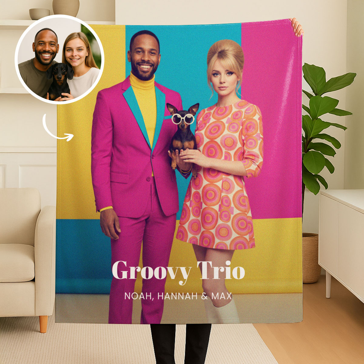 Personalisierbare Zeitreise Decke, Weihnachtsgeschenk, Fotogeschenk, Witzige Geschenke, Romantische Geschenke, Hochzeitsgeschenk, Kleine Geschenke, Geschenk, Geschenkidee