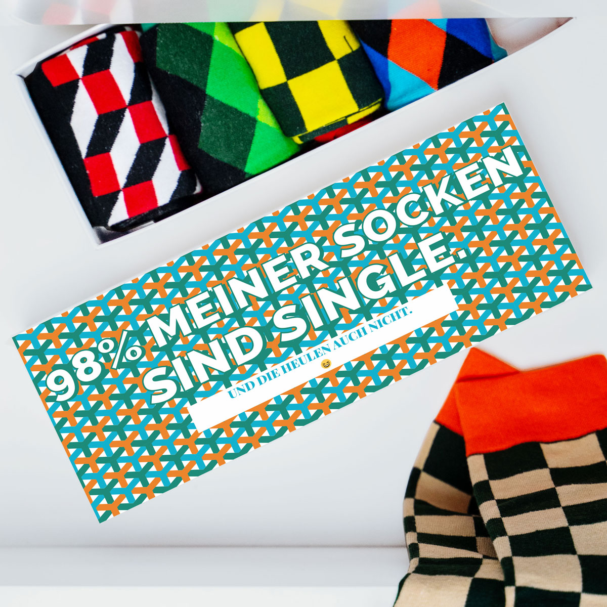 Personalisierbare Sockenbox mit Text socks - personalised box with socks