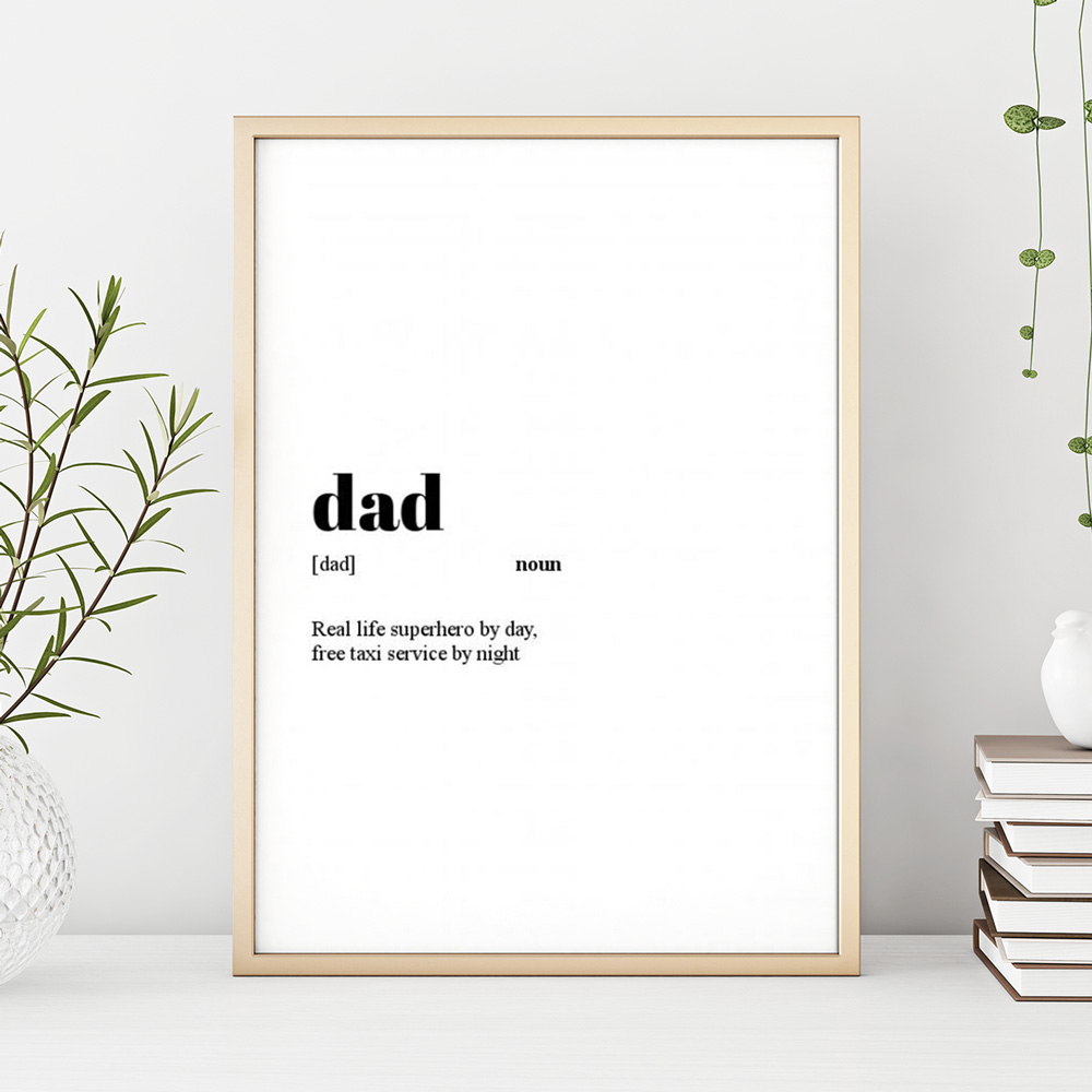 Geschenke für Papa Personalisierbares Poster Wörterbuch-Eintrag