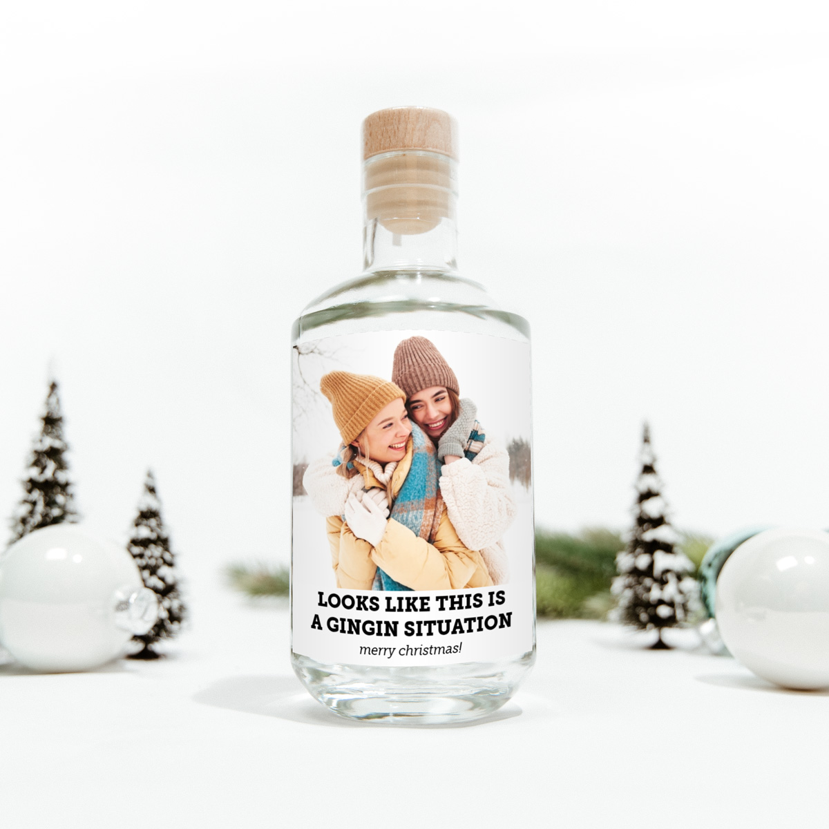 Personalisierbarer Gin mit Foto und Text Weihnachtsgeschenke für Frauen Gin mit Bild und Text