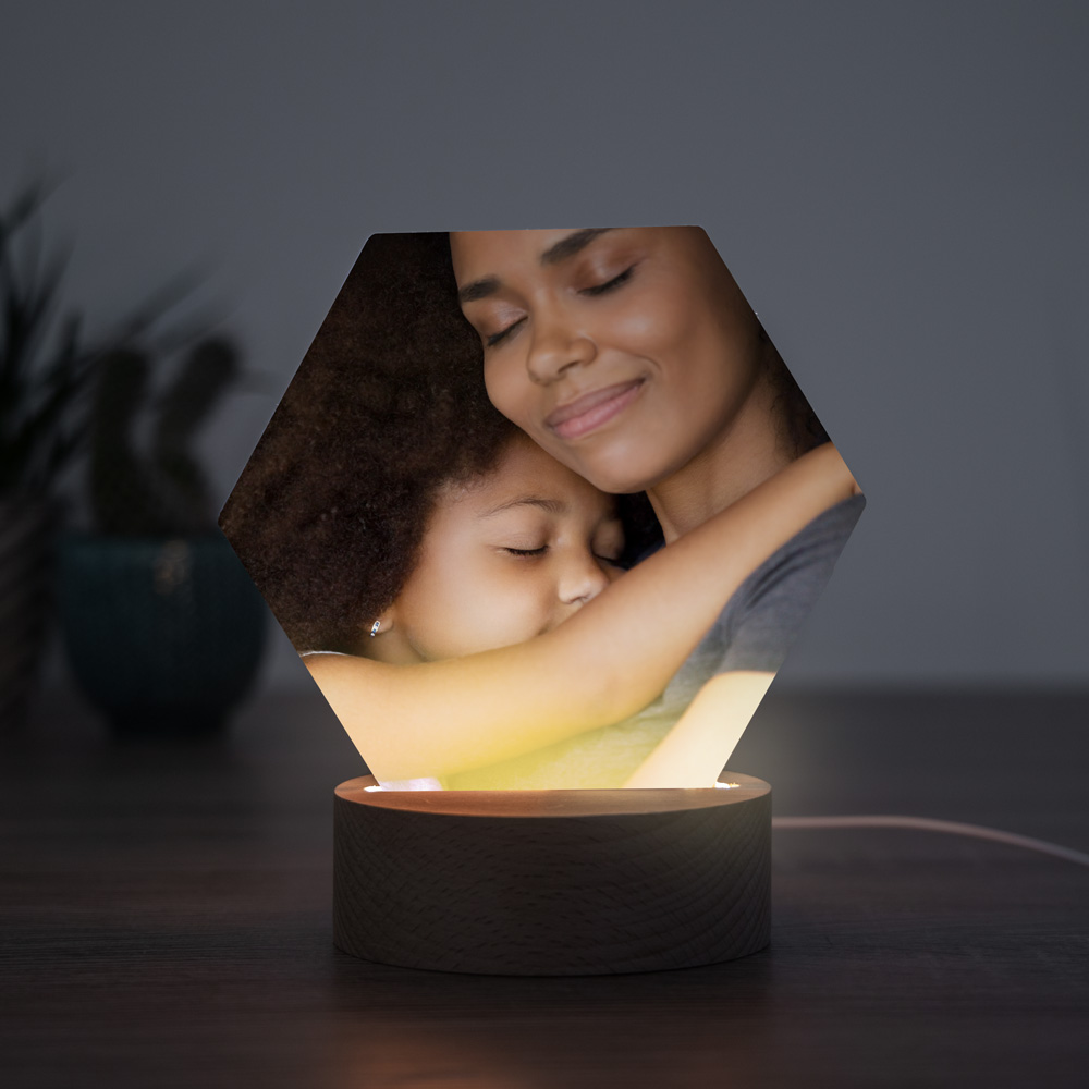 Personalisierbare LED-Lampe mit Foto Geschenke für Mama LED-Leuchte mit Foto