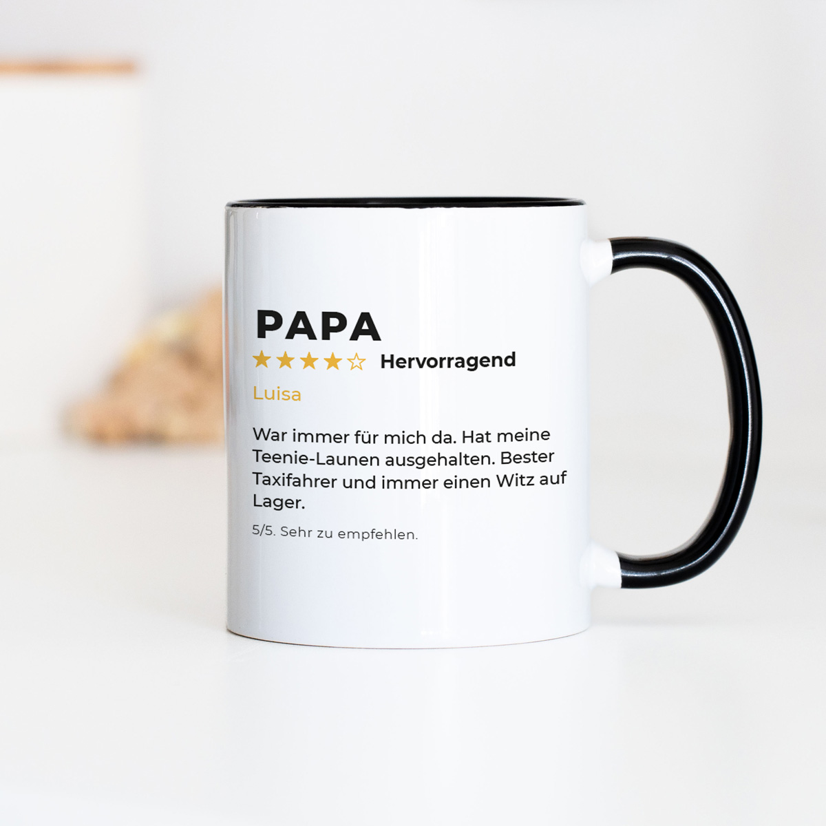 Vatertagsgeschenke Tasse mit Bewertung