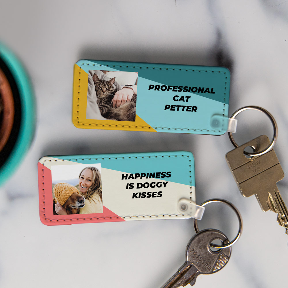 Personalisierbarer Schlüsselanhänger mit Foto und Text tiergeschenke personalisierbarer Schlüsselanhänger mit Foto