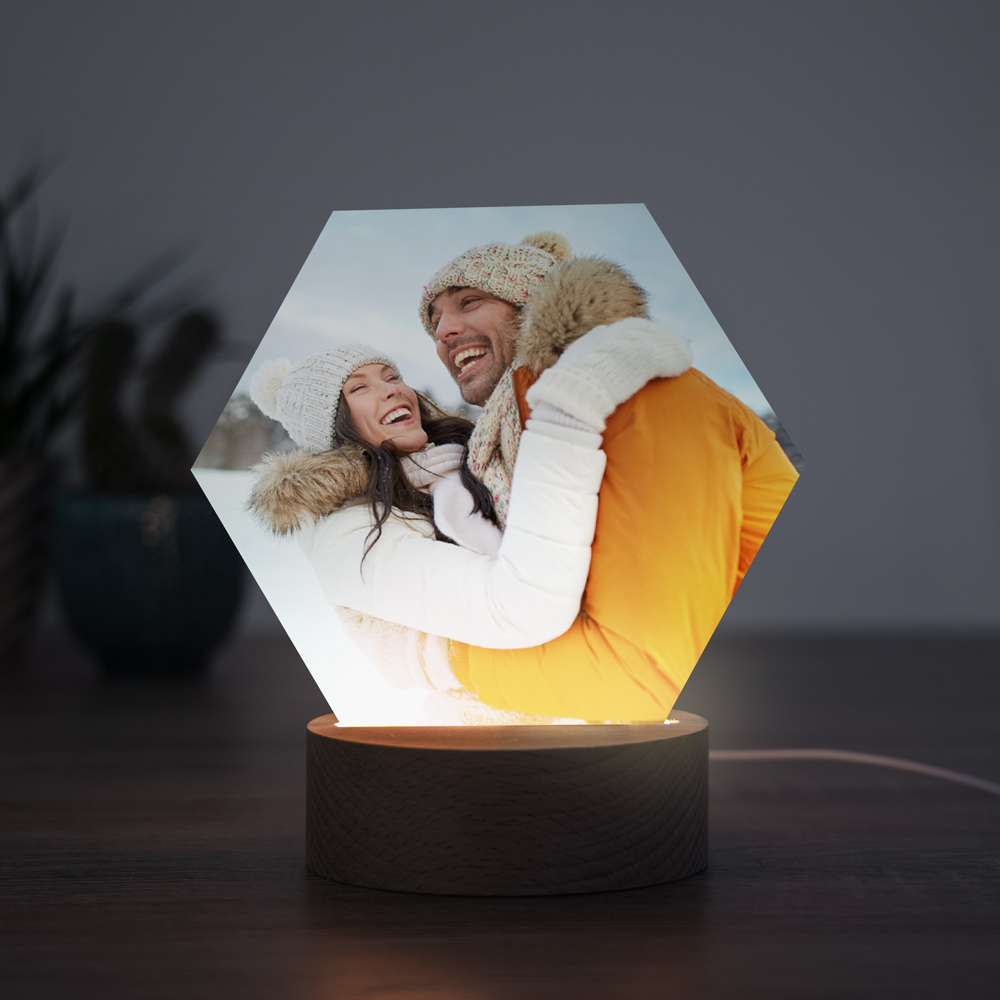 Personalisierbare LED-Lampe mit Foto Weihnachtsgeschenke für Frauen personalisierbare LED-Leuchte mit foto