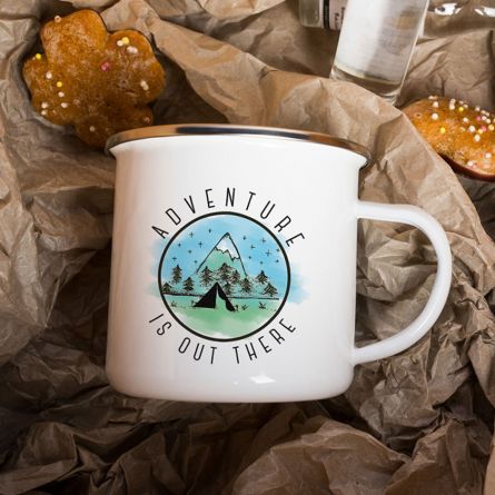 Metalltasse Adventure Is Out There