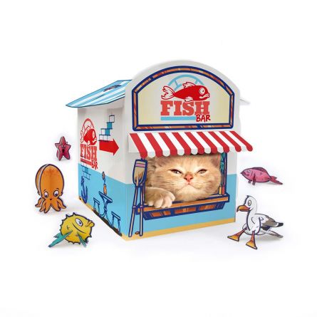 Katzen-Kiosk aus Karton