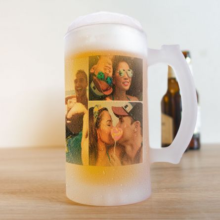 Bierkrug mit 5 Bildern