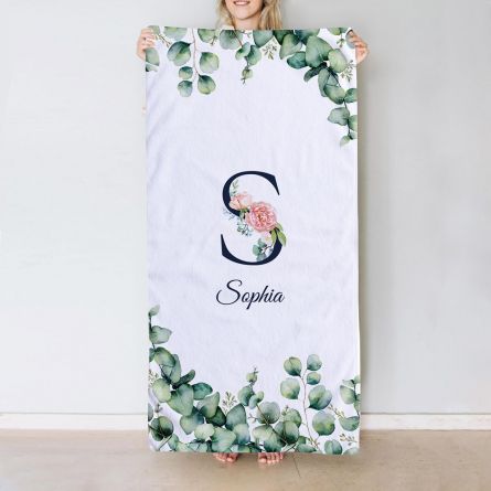 Handtuch mit Monogramm und Text