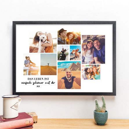 Poster mit Bild Collage und Text