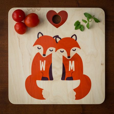 Personalisierbares Fuchs Schneidebrett