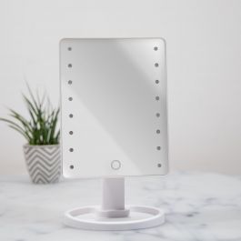 Hollywood-Spiegel in Weiß mit LEDs | Blitzlieferung