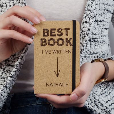 Geschenk für Freund - Personalisierbares Kork Notizbuch - Best Book