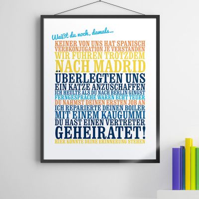 Geschenke für Männer - Weißt du noch, damals... - Personalisiertes Poster