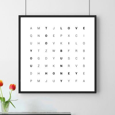 Geschenke für Eltern - Wörtersuche - personalisierbares Poster