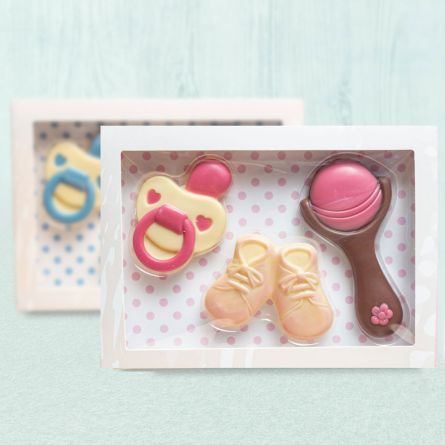 Baby-Sets aus Schokolade