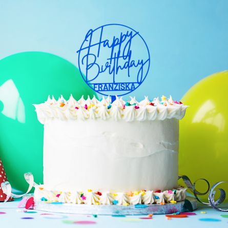 Personalisierbarer Cake Topper zum Geburtstag