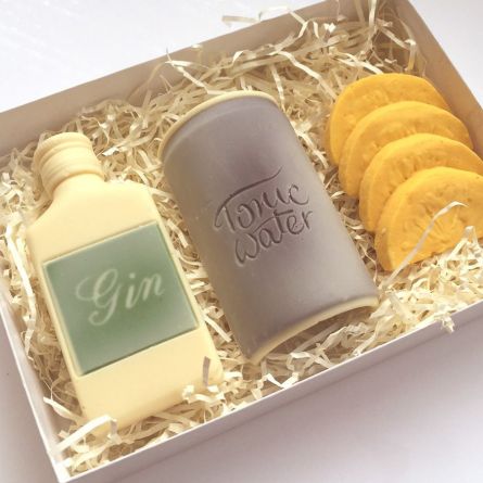 Gin Tonic Notfall-Set aus Schokolade