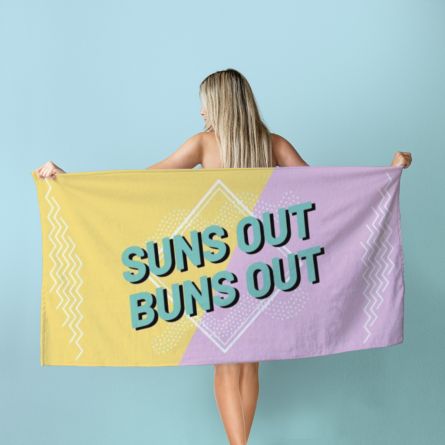 Personalisierbares Handtuch in Bunt