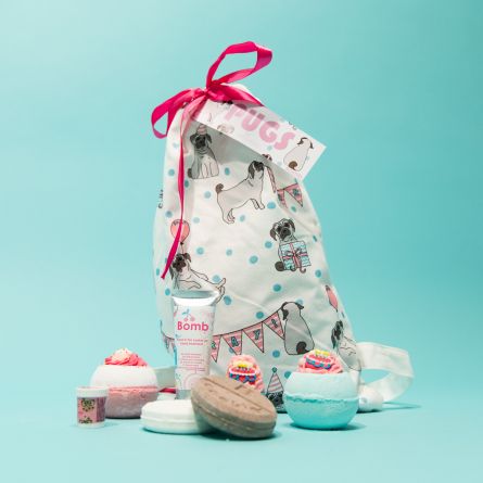 Mops Badekugeln Geschenk-Säckchen