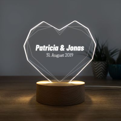 Romantische Geschenke - LED-Leuchte mit Herz