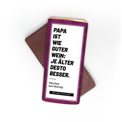 Personalisierbare Rotwein Schokolade Personalisierbare Rotwein Schokolade