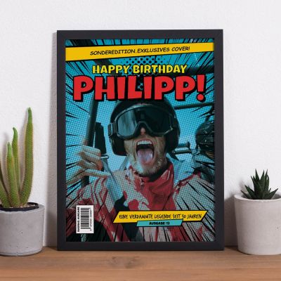 Personalisierbares Poster mit Text und Bild im Comic-Stil Personalisierbares Poster mit Text und Bild im Comic-Stil