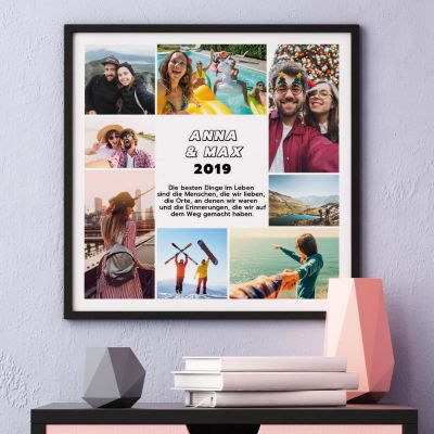 Poster mit 8 Bildern und Text Poster mit 8 Bildern und Text