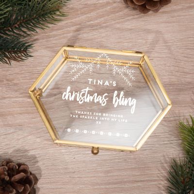 Winterliche Glasbox mit 5 Zeilen Winterliche Glasbox mit 5 Zeilen
