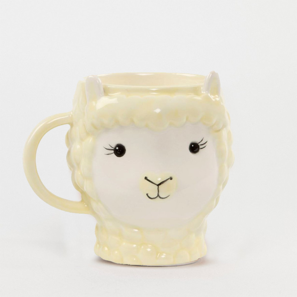 Lama Tasse aus Steingut